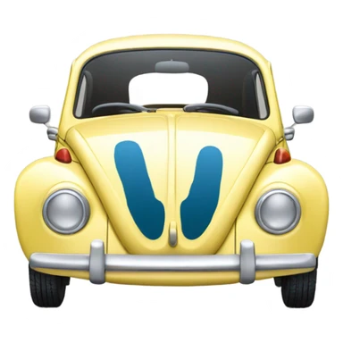 Light Yellow Volkswagen beatle  sticker