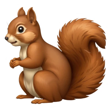Squirrel squatting  sticker