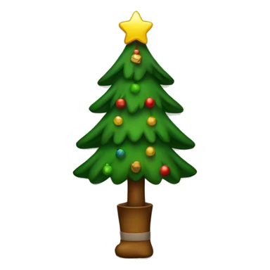 A christmas tree with lederhosen sticker