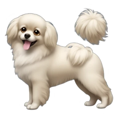 Pomeranian poodle blacky sticker