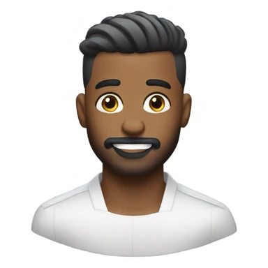 barber fluffy haircut whit fade no beard sticker