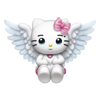 Hello kitty with angel wings sticker