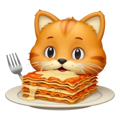 Generate me a Garfield Lasagna png sticker