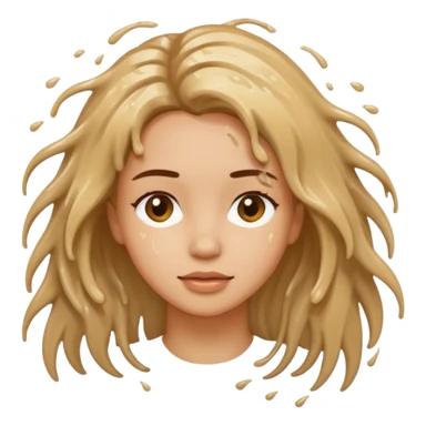 Woman splashed sticker