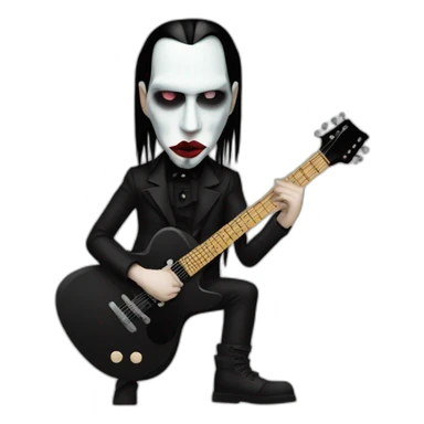 Marilyn manson with guitar sticker