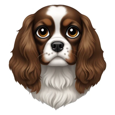 black Cavalier King Charles spaniel. No white or brown spots sticker