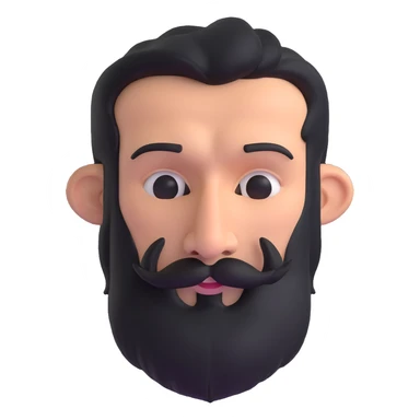 hairy man with a crooked nose sticker