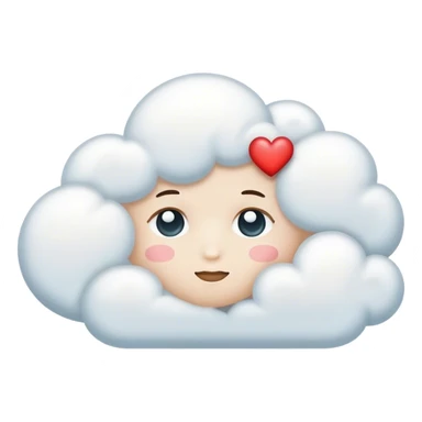 Thinking cloud with a heart inside  sticker
