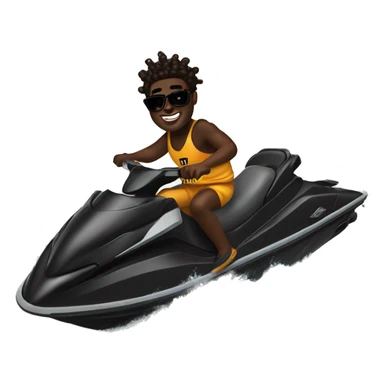 kodak black riding a jetski sticker