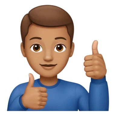 light brown skin thumbs up with french tip nails emoji sticker