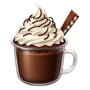 chocolate desert in cup sticker