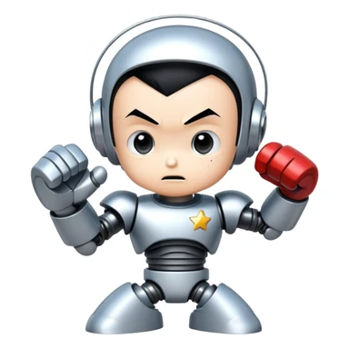 Astroboy being punched sticker
