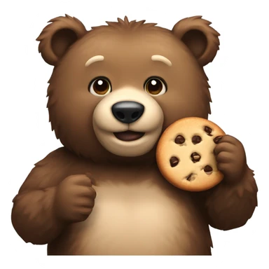 Bear holding cookie sticker