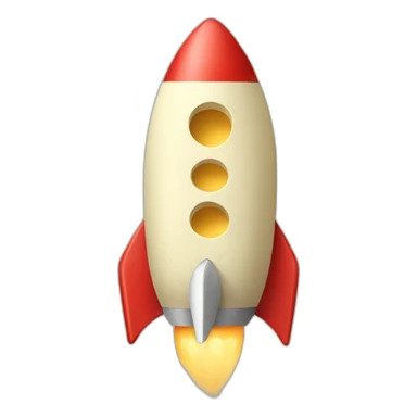 A rocket with a provolone cheese sticker