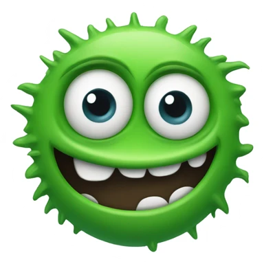 One eyed green happy monster sticker