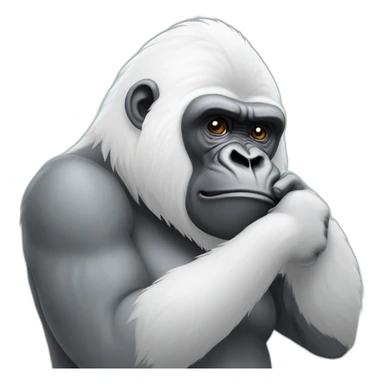 White-Gorilla-facepalm sticker