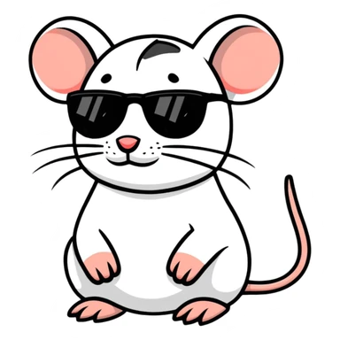 Rat with sunglasses sticker