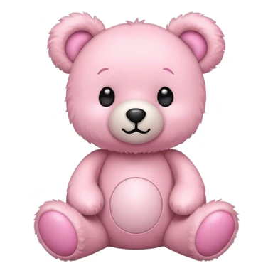 Pastel pink teddy bear toy sticker