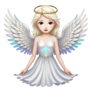 Glitter fallen angel sticker