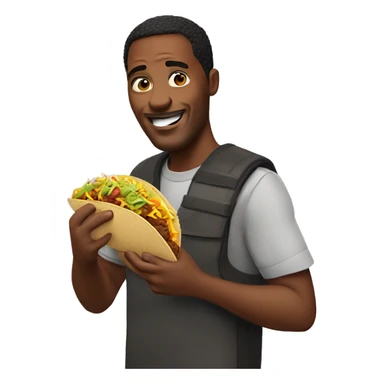 Man eating Taco Bell  sticker