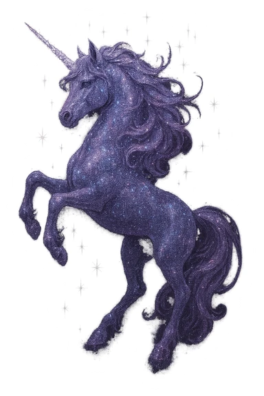 glittery unicorn sticker
