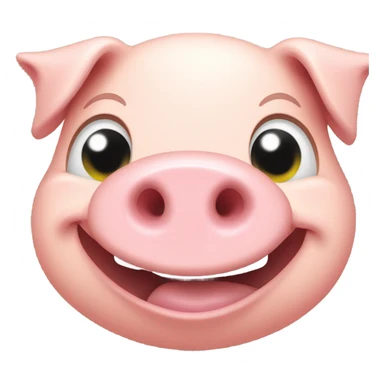 Smiling pig sticker
