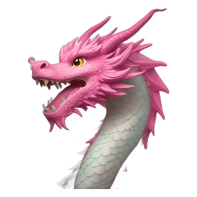 Pink chinese dragon from wish dragon sticker