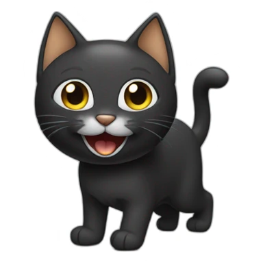 Gato preto chorando sticker