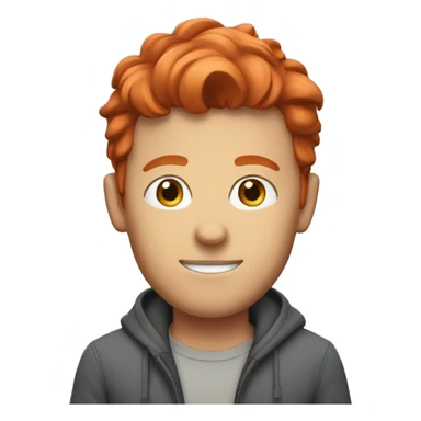 male with red hair; oudoor sticker