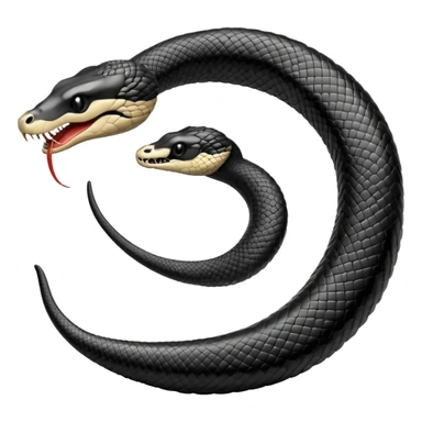 Faça o ouroboros a cobra comendo seu próprio rabo em preto e branco, o rabo da cobra tem q estar dentro de sua própria boca sticker