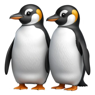 Two penguins standing side by side sticker