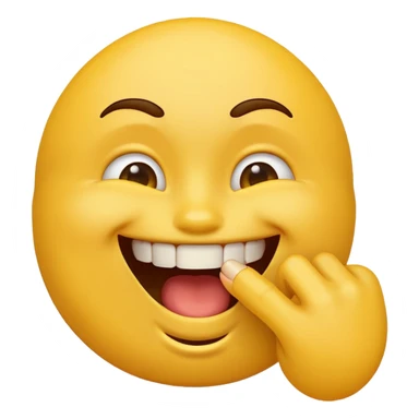 Emoji mordiéndose el dedo sticker