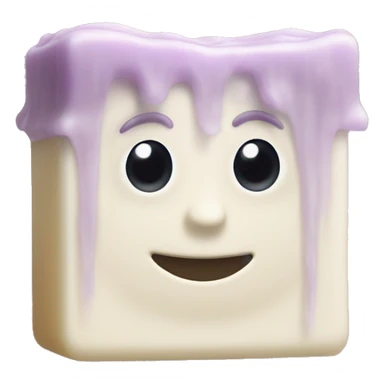 Anthropomorphic bar soap long eyelashes sticker