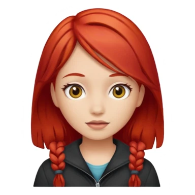 girl red hair sticker
