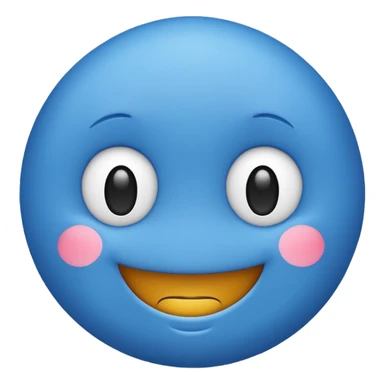 blue kawaii emojis sticker
