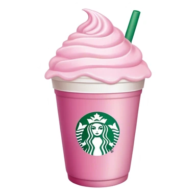 starbucks cup pink drink with cold foam sticker