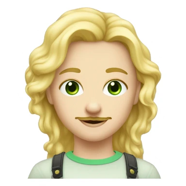 Jeune rapeure blond avec moustache et yeux vert sticker