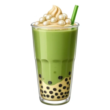 boba matcha milk tea sticker