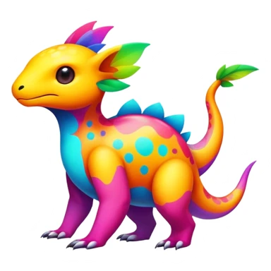 colorful vibrant Fakémon-creature with random markings sticker