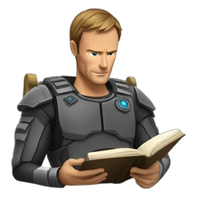 Michael Shanks Stargate reading a book sticker