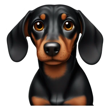 black and brown dachshund  sticker