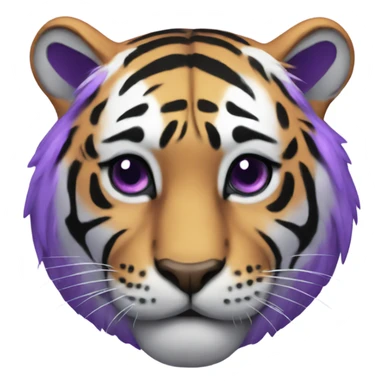 Purple tiger sticker