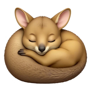 Meme-Worthy Cute Sleeping Wallaby Portrait Emoji, Head resting peacefully with a contented smile, showcasing a compact, agile build and a luxuriously soft tan fur, eyes shut in a serene, restful nap, Simplified yet hilariously adorable features, highly detailed, glowing with a soft, drowsy light, high shine, relaxed and utterly lovable, stylized with an air of playful laziness, bright and heartwarming, soft glowing outline, capturing the essence of a comically sleepy wallaby, so meme‐worthy it feels like it could instantly become the next viral sensation of adorable slumber! sticker