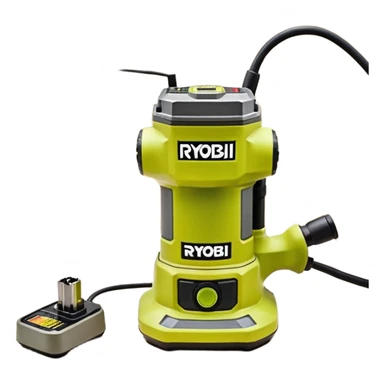 ONE+ 18V Cordless Compact Fixed Base Router RYOBI with gray with battery sticker