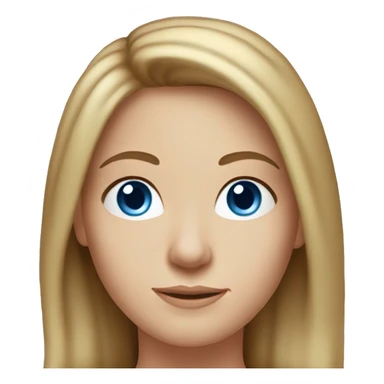 A head and shoulders shot of a 38 year old White woman, with long brown hair,   with blue eyes wearing a t-shirt. sticker