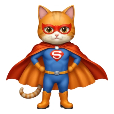  Cat dressed up as a superhero sticker