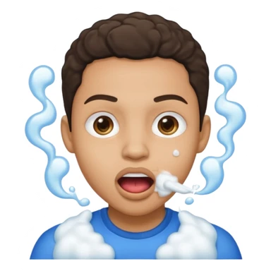 lightskin foaming out the mouth  sticker