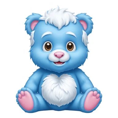blue baby care bear yeti  sticker