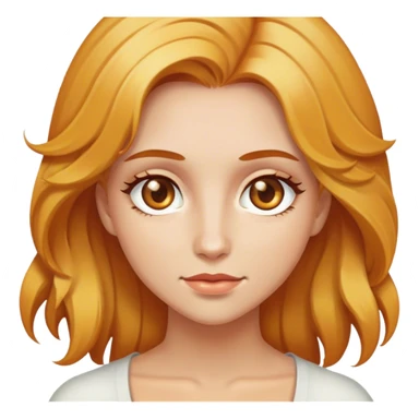 Mujer de cabello color miel y de piel blanca con ojos hazel  sticker