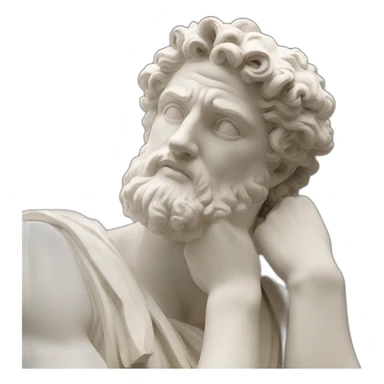 greek statue thinking meme sticker